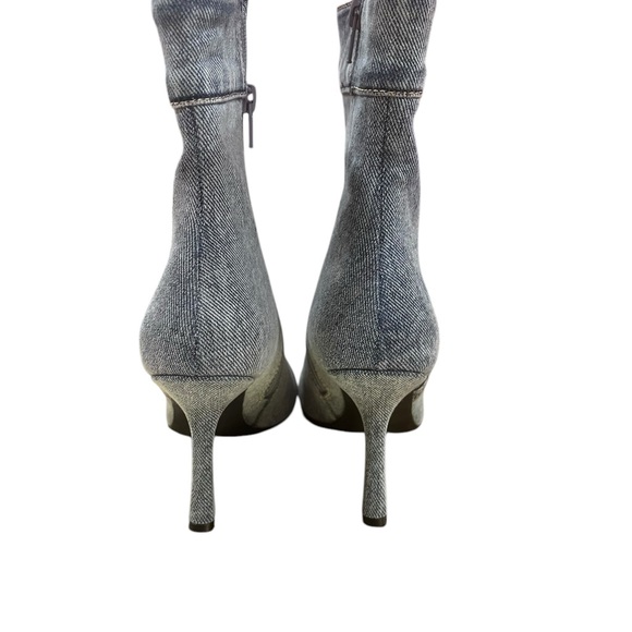 Jeffrey Campbell Chic Denim and Leather Ankle Boots - Picture 4 of 8